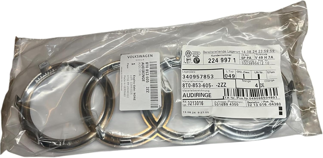 Audi Original Zeichen Kühlergrill A3 A4 A5 Ringe Emblem Exterieur Logo Chrom 8T0853605