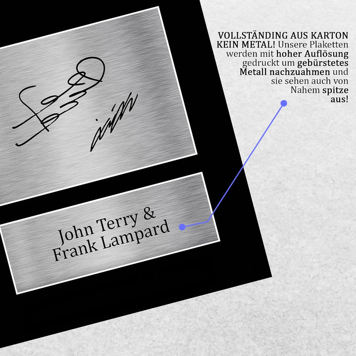 HWC Trading A4 John Terry &amp; Frank Lampard Geschenke Gedruckt, Signiert Autogramm Bild, Für Fussball-