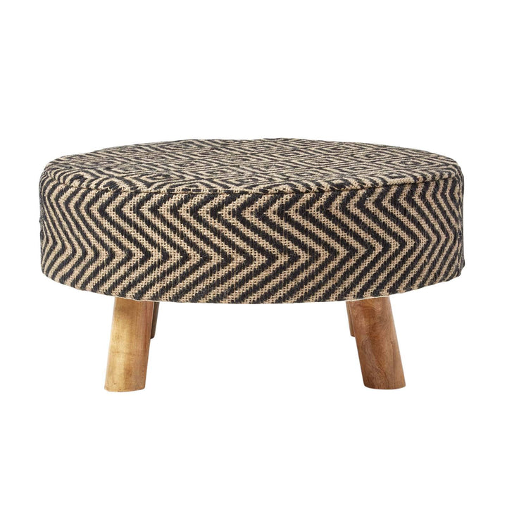 Homescapes Trendiger Stoff Sitzhocker Chevron Aztec Ethno Look 62 x 62 x 32 cm Fusshocker Schemel mi