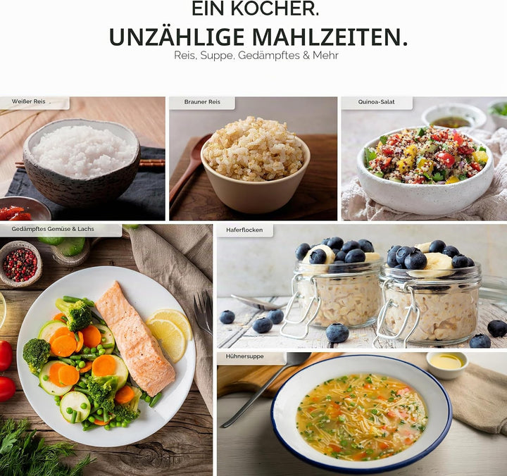 CUCKOO CR-1095 10 Tassen (ungekocht) / 20 Tassen (gekocht) Basic Reiskocher und Wärmer mit antihaftb