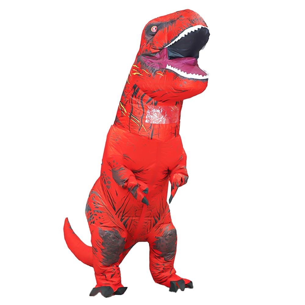 Aufblasbares Dinosaurier-Kostüm für Erwachsene, T-Rex- und Jurassic-Kostüm, lustiges Halloween-Party