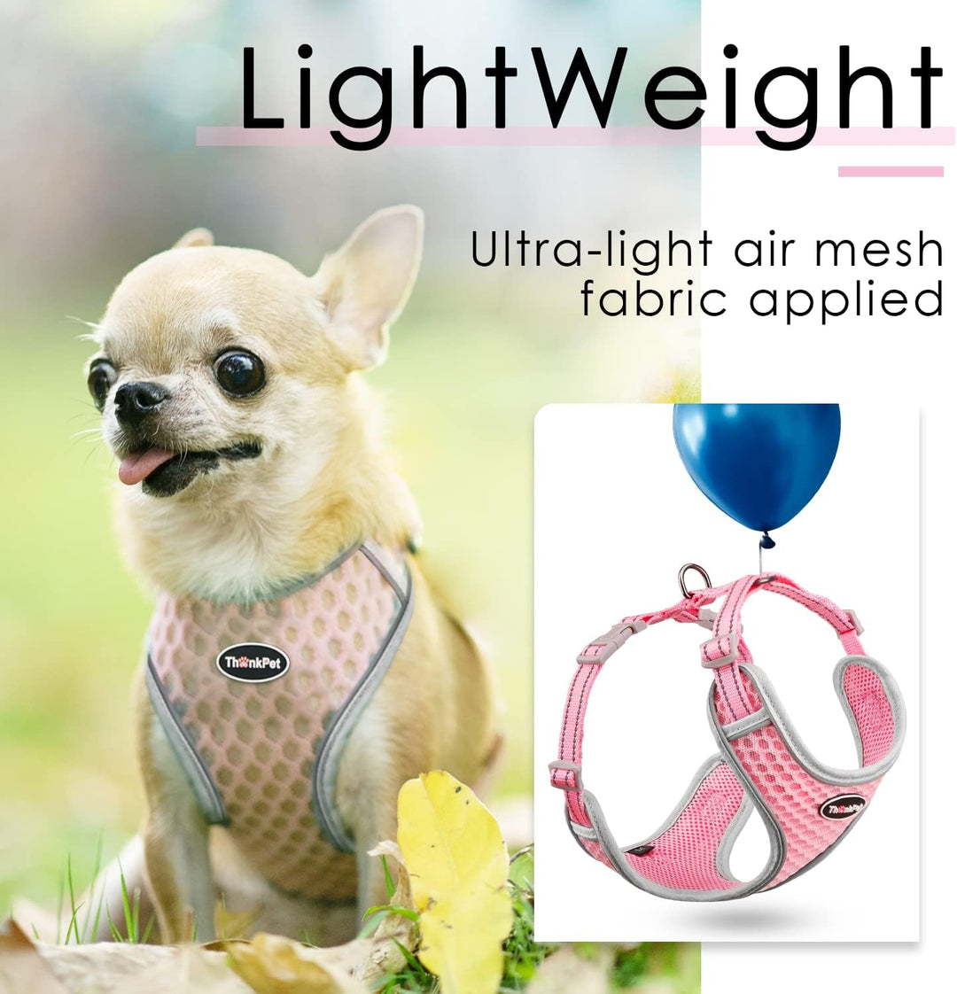 ThinkPet No-Pull Hundegeschirr Leine Set, Atmungsaktiv Brustgeschirr für Kleine Mittlere Grosse Hund
