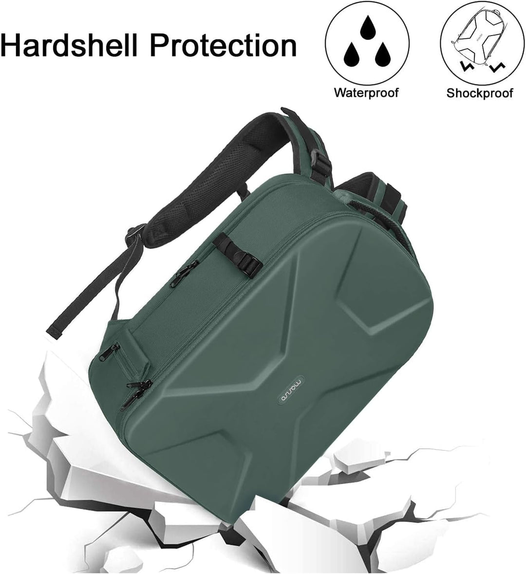 MOSISO Kamerarucksäck,DSLR/SLR/Spiegellose Schutz Einfügen Fotografie Kameratasche Voll Geöffnet Was