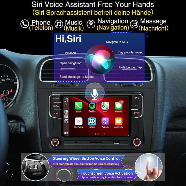 Autoradio Deutsch RCD360 Pro3 RCD330 Wireless Carplay RVC USB Bluetooth SD für VW Golf 5 MK5 MK6 CC