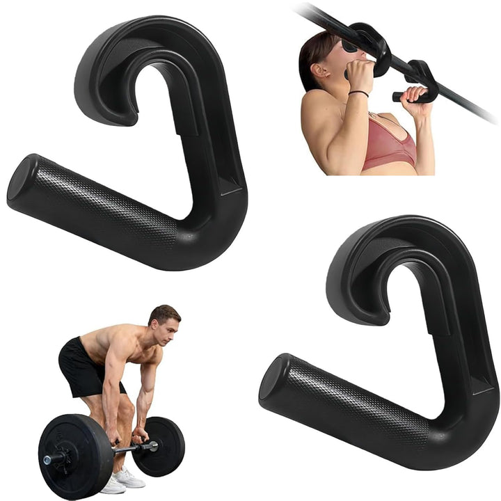 2 Stück Double D Fitness Griffe, 90-Grad-Haken Klimmzug Griffe, Neutral Grip Griffbefestigung, rutsc
