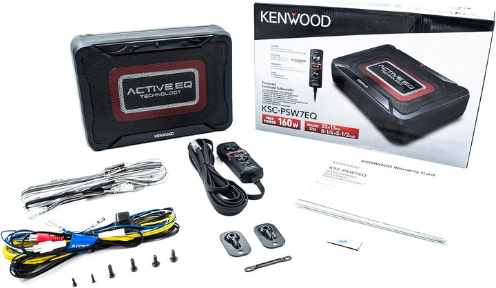 Kenwood KSC-PSW7EQ - Aktiver Kompaktsubwoofer mit Active EQ (160 Watt Ausgangsleistung, Class-D Vers