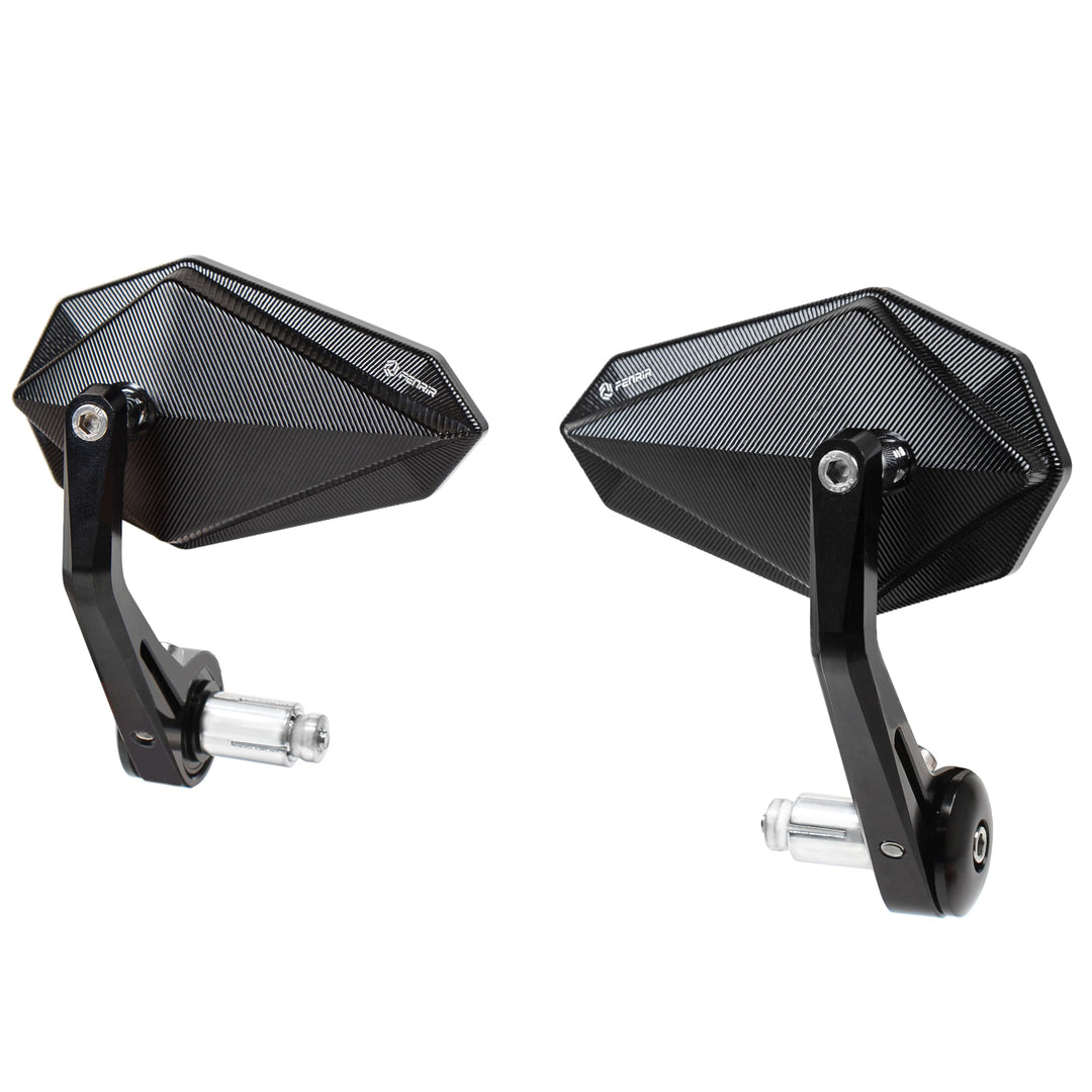 FENRIR E24 Lenkerendenspiegel Motorrad spiegel Seitenspiegel rückspiegel e geprüft Blendschutz schwa