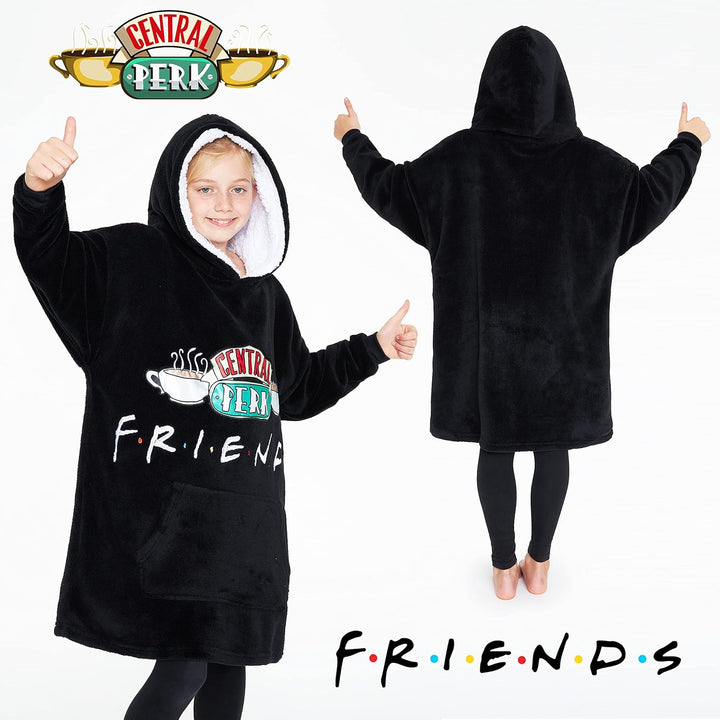 FRIENDS Übergrosse Decke Hoodie Fanell Oversized Hoodie Kapuzenpullover