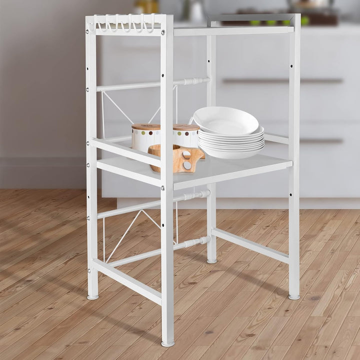 Drumm Expandable Metallhalterung 2-lagiges Mikrowellenherd Rack Expandable Form für Gewürze, Konserv