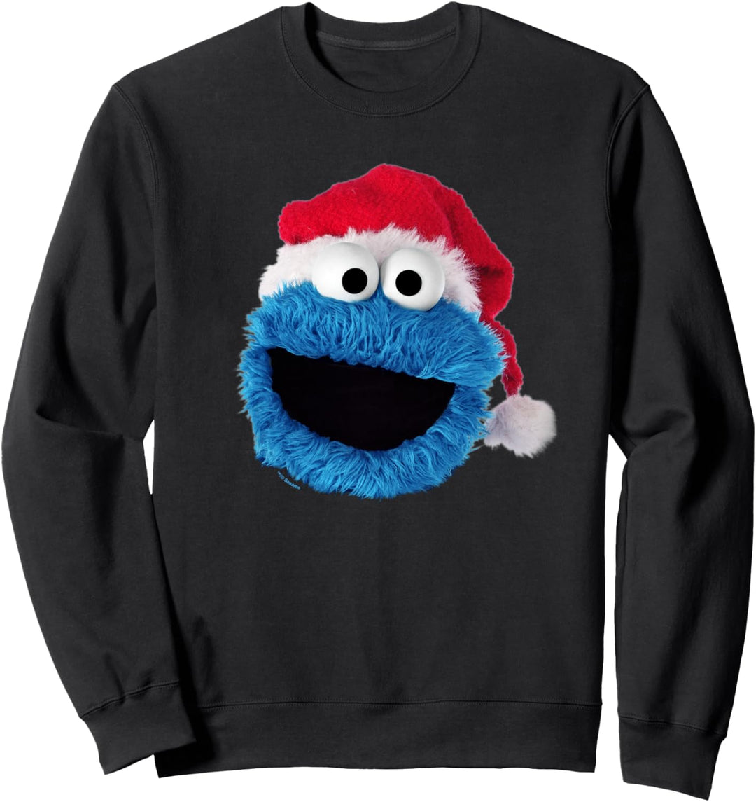 Sesame Street Cookie Monster Christmas Santa Hat Sweatshirt