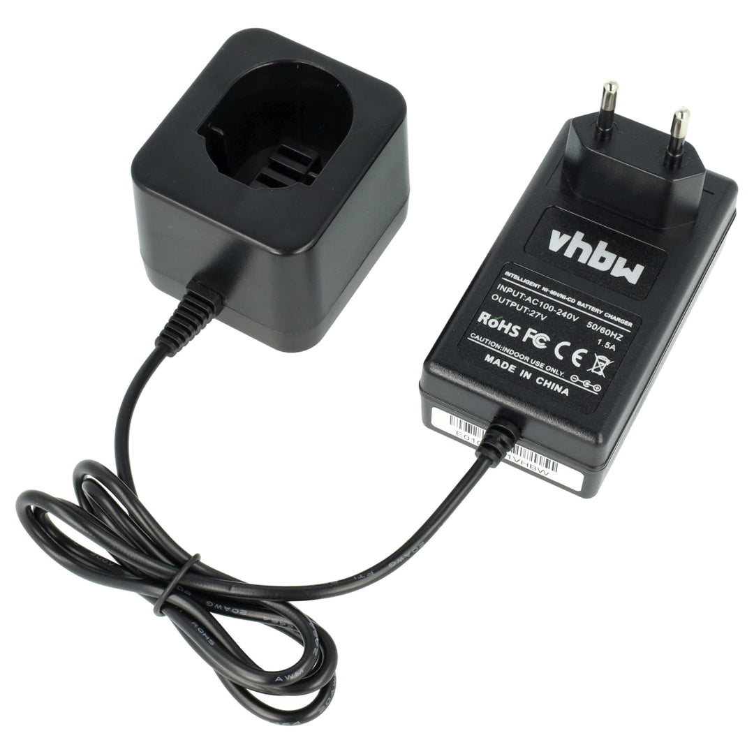 vhbw 220V Netzteil Ladegerät Ladekabel kompatibel mit Black &amp; Decker KC1252, KC1252CN, KC1261, KC126