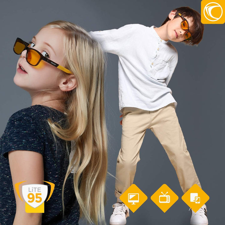 PRiSMA KIDS Blaulichtfilterbrille für Kinder mit LiTE95 Blaulichtfilter, Kinderbrille K3704 mit 95%