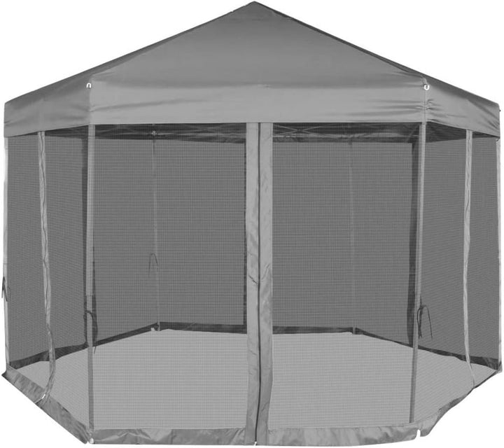 tidyard Sechseckiges Partyzelt Pop-Up Festzelt Faltbar Gartenzelt Garten Pavillon 3,6 x 3,1 m Faltpa