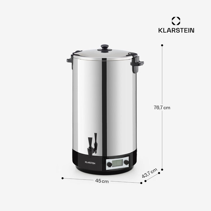 Klarstein KonfiStar 60 Digital Einkochautomat Einkochtopf Einkocher Heissgetränkespender,60 Liter, 2