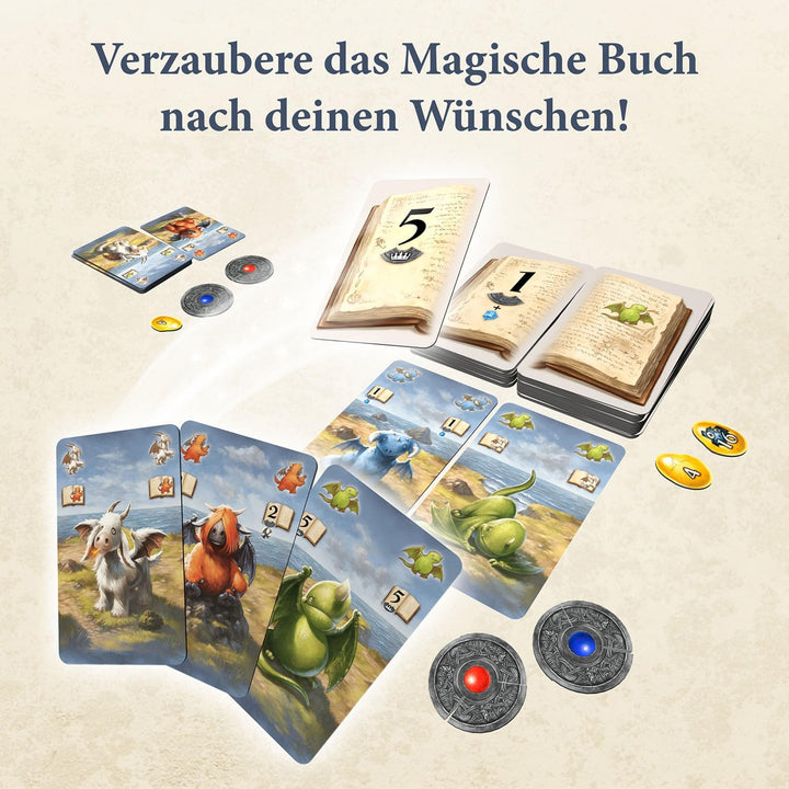 Kosmos 683757 Drachenhüter, Grosses Kartenspiel für die ganze Familie ab 8 Jahren, 123 schöne, gross