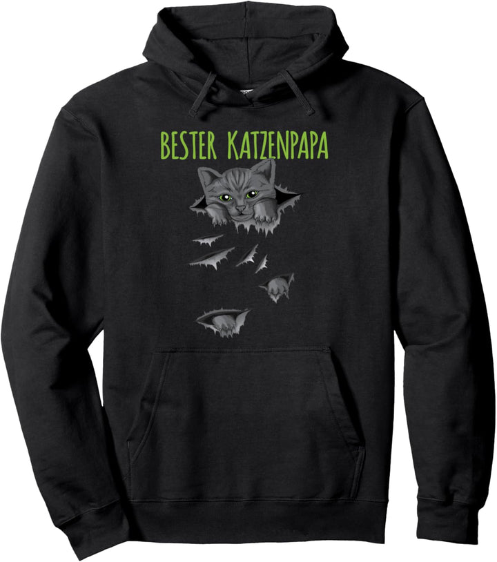 Bester Katzenpapa Katzenbesitzer Haustier Hauskatze Katzen Pullover Hoodie
