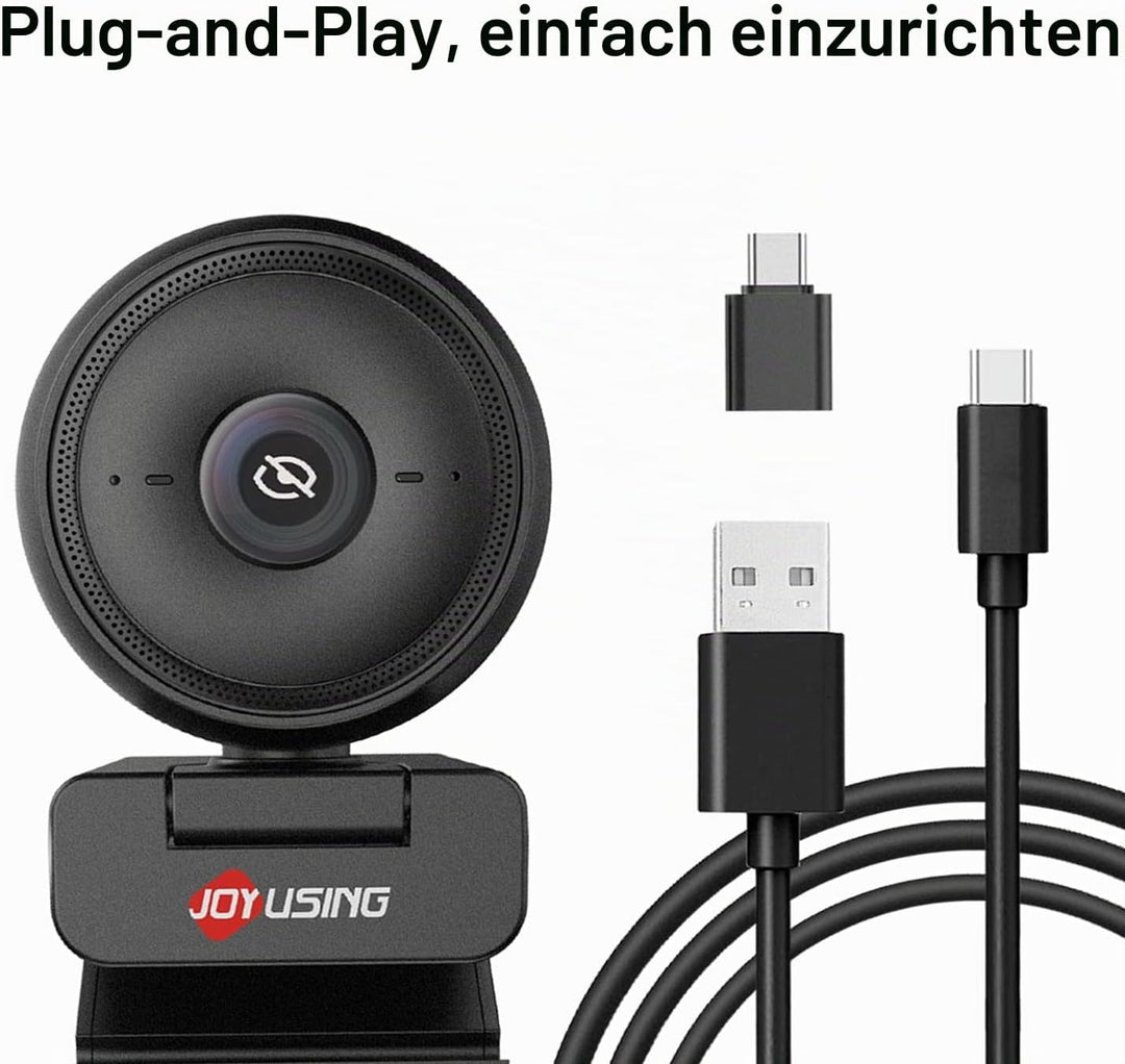 JOYUSING Flip600R 4K Streaming Webcam, Ultra 4K HD, Autofokus, PDAF, Geräuschunterdrückungsmikrofone