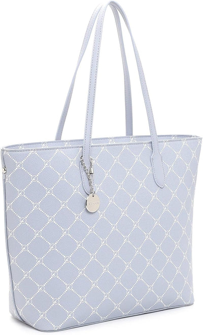 Tamaris Shopper Anastasia 30107 Damen Handtaschen Karo Einheitsgrösse Greyblue 855, Einheitsgrösse G