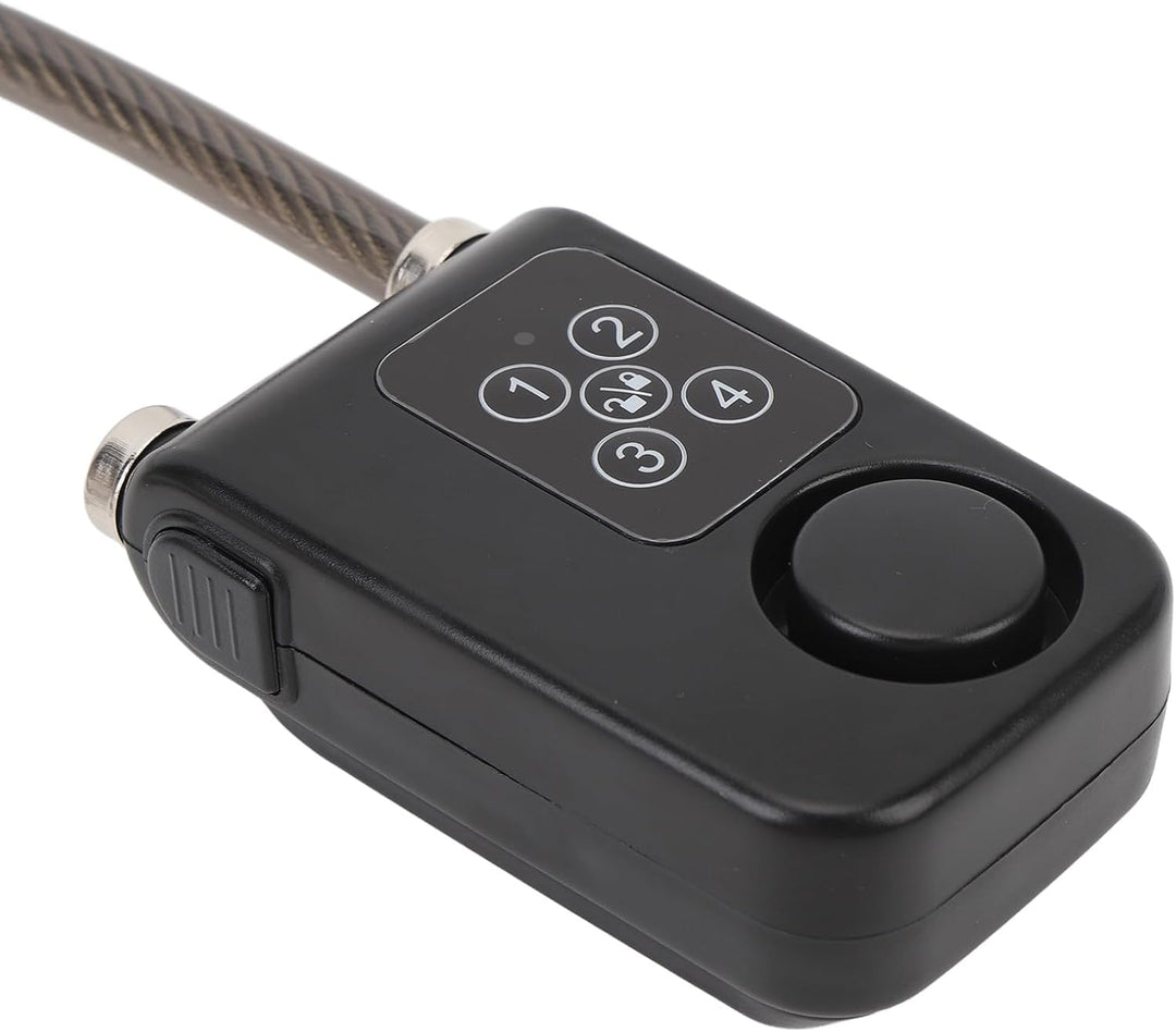 Zunate Passwortschloss für Fahrräder, Anti-Diebstahl-Kettenschloss mit 110 DB Vibrationsalarm, Schlü