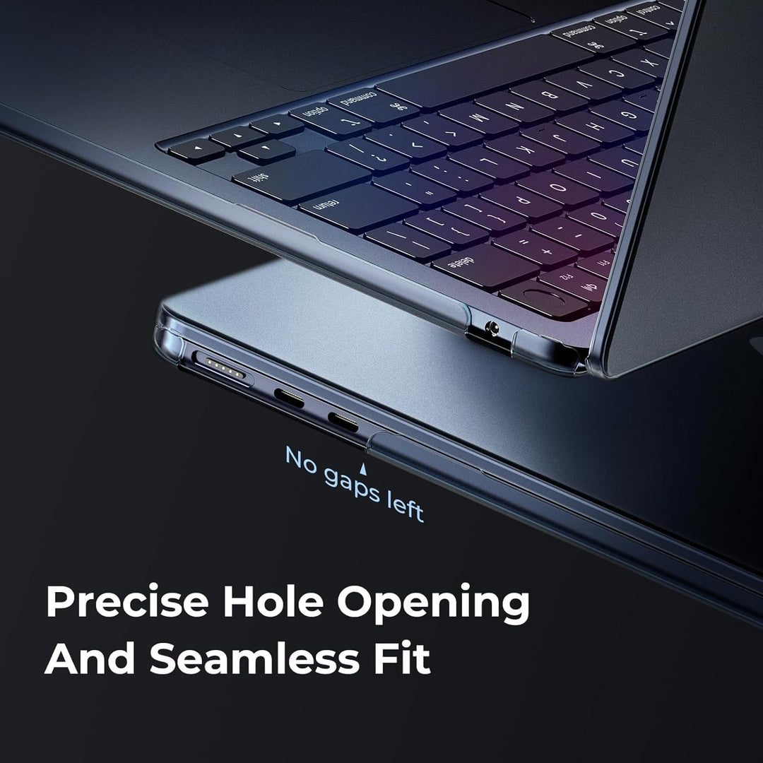 EooCoo Ultradünne Hülle kompatibel für MacBook Air M2 M3 13 Zoll A2681 A3113(2024-2022 Freisetzung),