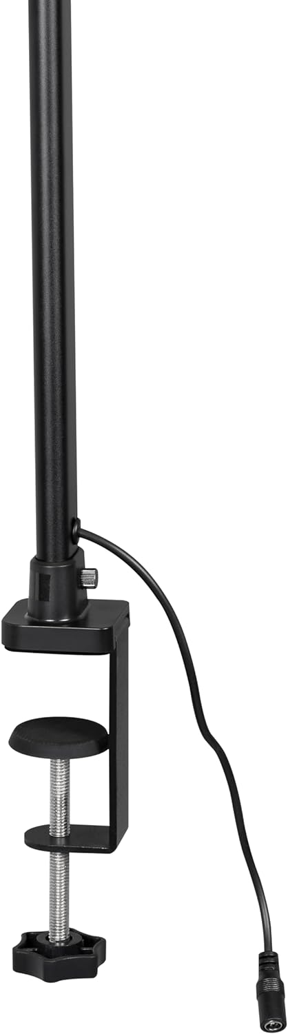 Hansa LED Klemmleuchte Nova schwarz, Doppelkopfleuchte, dimmbar, Memory-Funktion, 3000-6500 Kelvin