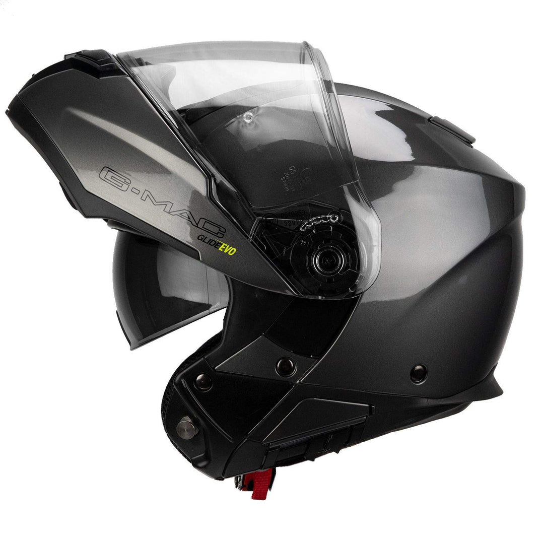 G-MAC Glide Evo Motorradhelm mit doppeltem Visier, modular, hochklappbar, ECE 2205 zugelassen