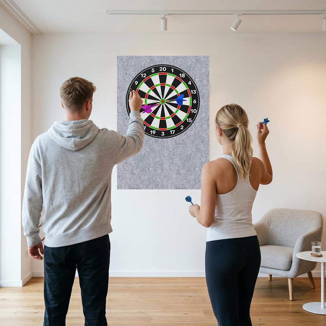 Dartboard Wandschutz, Filz Dartscheibe Wandschutz Selbstklebend, Wandumrandung für Dartboard, Filz-D