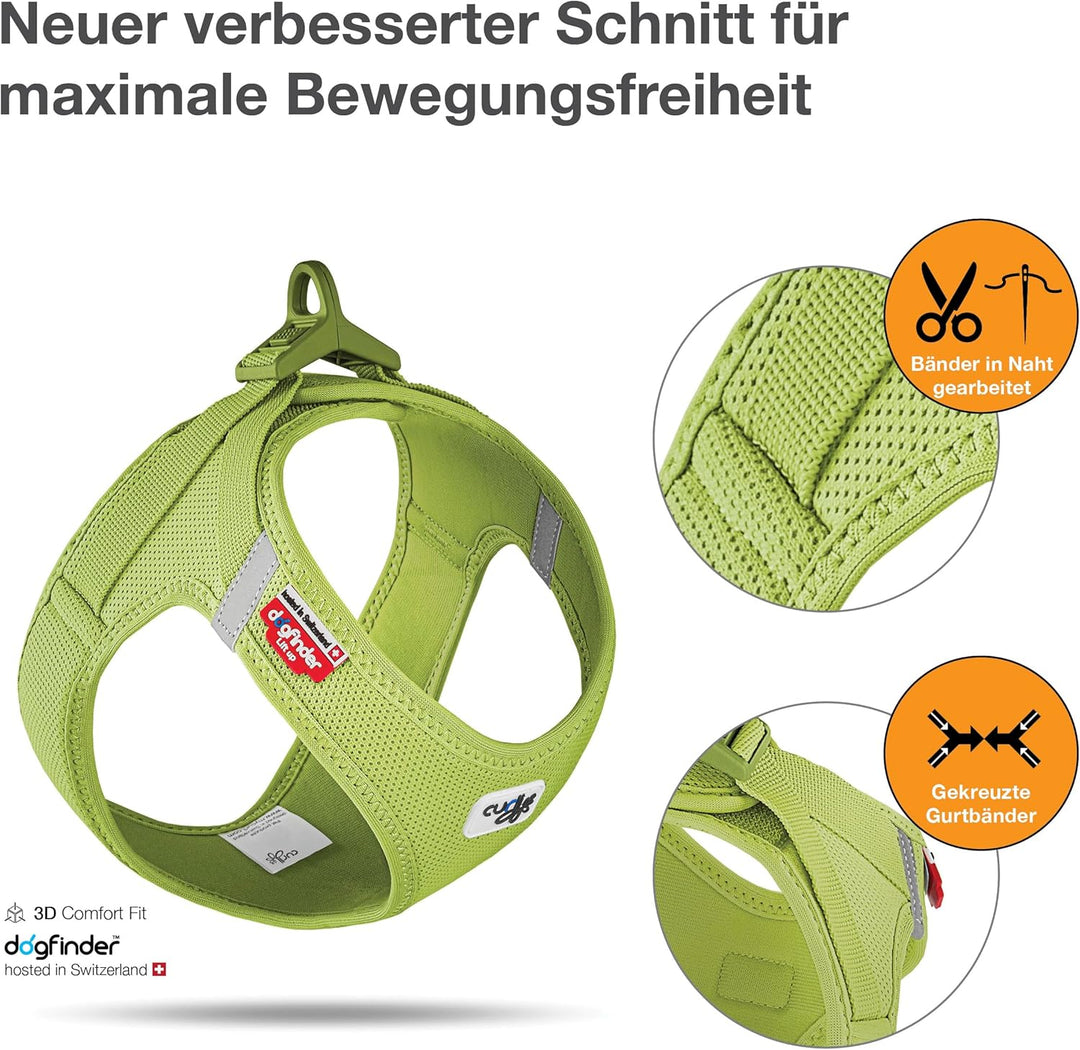 Vest Harness curli Clasp Air-Mesh Lime 2XS Lime 2XS Einfarbig, Lime 2XS Einfarbig