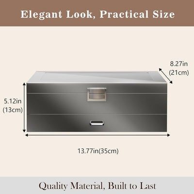 ProCase Uhrenbox Brillenbox aus Holz Uhr Brillen Aufbewahrungsbox Uhrenkasten Sonnenbrillenbox mit G