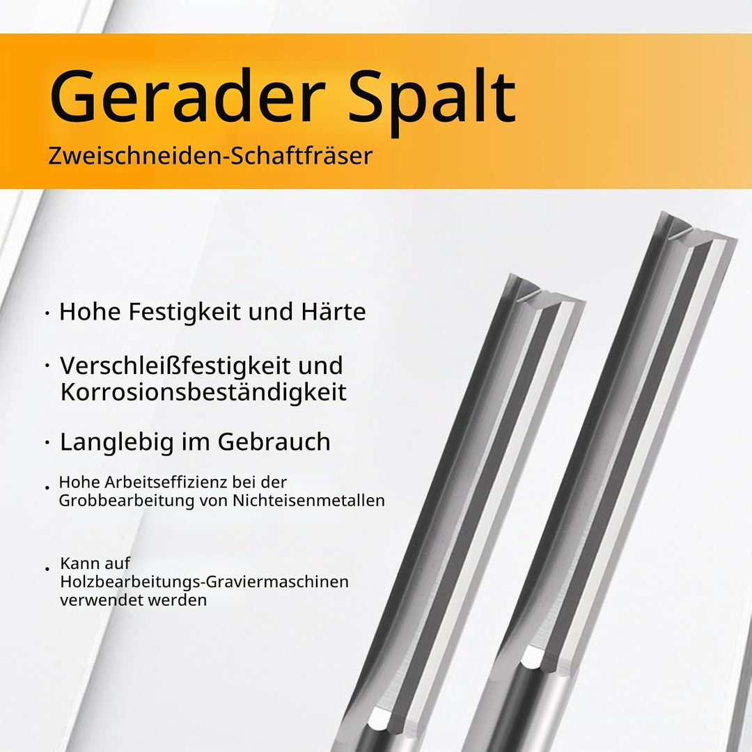 Schaftfräser,CNC fräser,fräser für oberfräse ,2 Flöten Gerade Fräser ，fräser 3.175mm 1/8"schaft，2mm