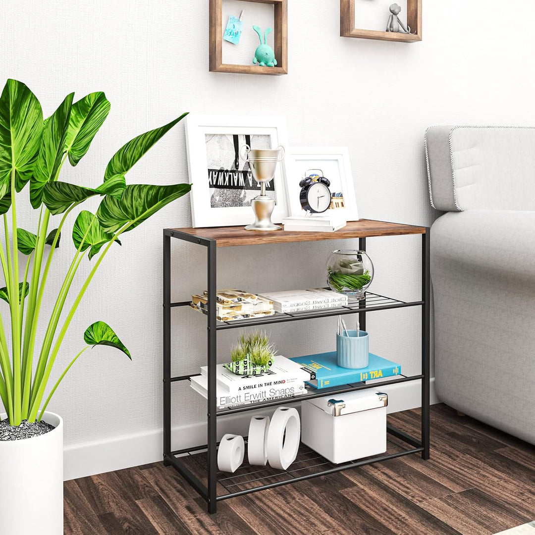 WOLTU Schuhbank Schuhregal mit Sitzfläche Badregal Schuhablage Schuhkommode Schuhständer Organizier