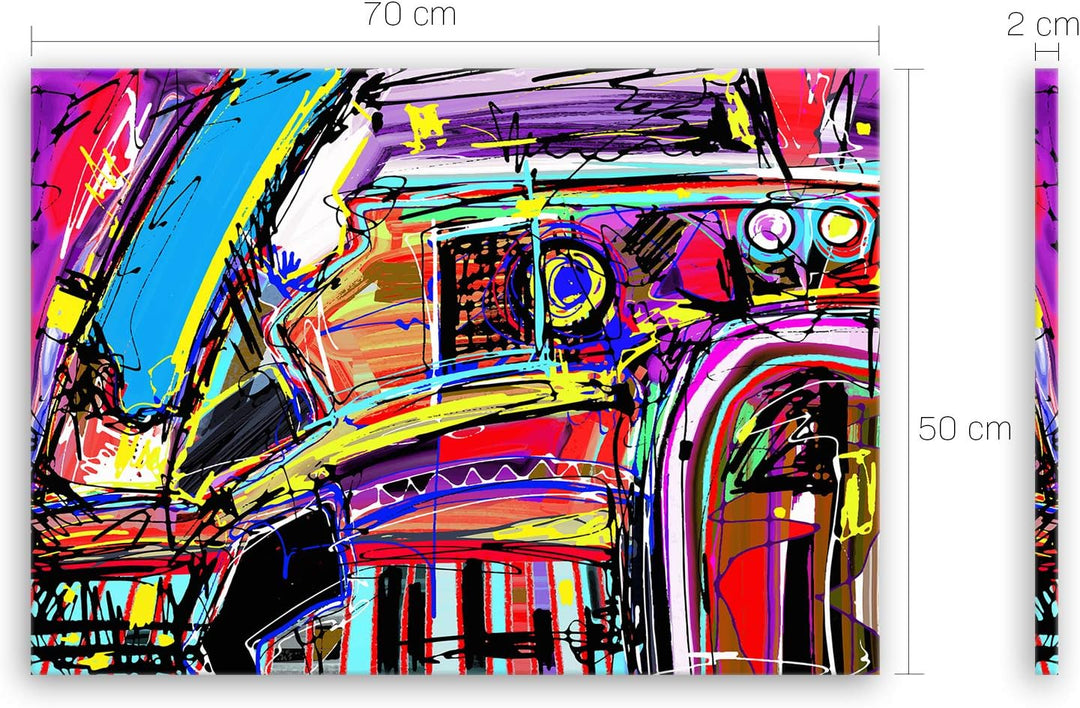 ge Bildet Bild auf Leinwand | abstract composition - abstrakt Bunt in 70x50 cm als Wandbild | Wand-d