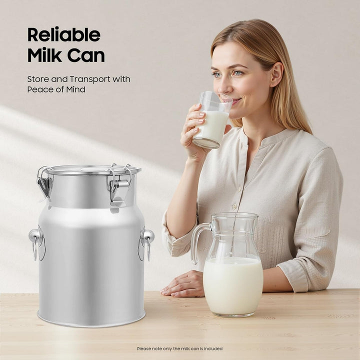 Milchkanne 5 Liter Edelstahleimer Luftdichter Behälter Multifunktionale Milcheimer Weineimer Eiskübe