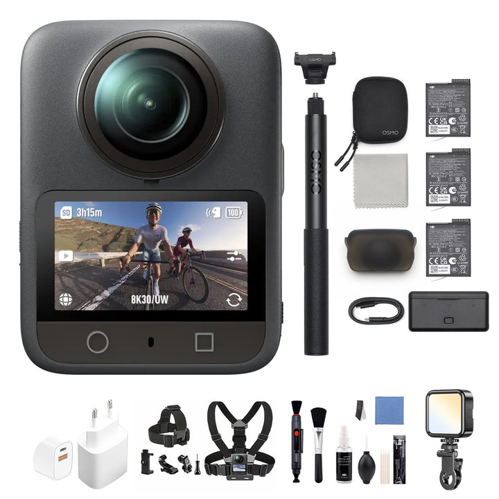 DJI Osmo 360 Adventure Combo mit Zubehör, 360 Kamera 1-Zoll-Sensor für 360° Aufnahmen, Action-Cam mi