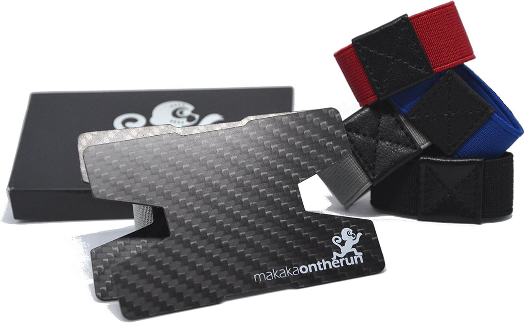 Premium Kartenetui aus stabilem Carbon – 1 bis 16 Karten & Geldscheine – Slim Wallet Portemonnaie, k