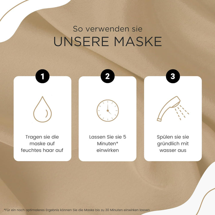 Kerargan - Haarmaske gegen Haarausfall mit Rizinusöl - Intensive Pflege für Trockenes und Brüchiges