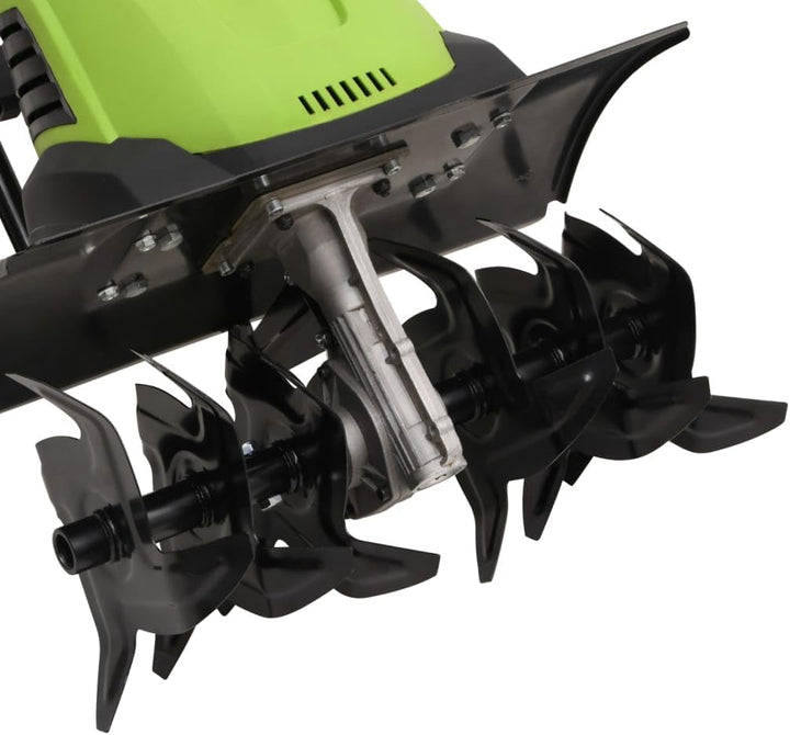 Elektrische Gartenfräse mit 6 Stahlfräsmessern 1500W Motorhacke Bodenfräse 45,5 cm Arbeitsbreite 24