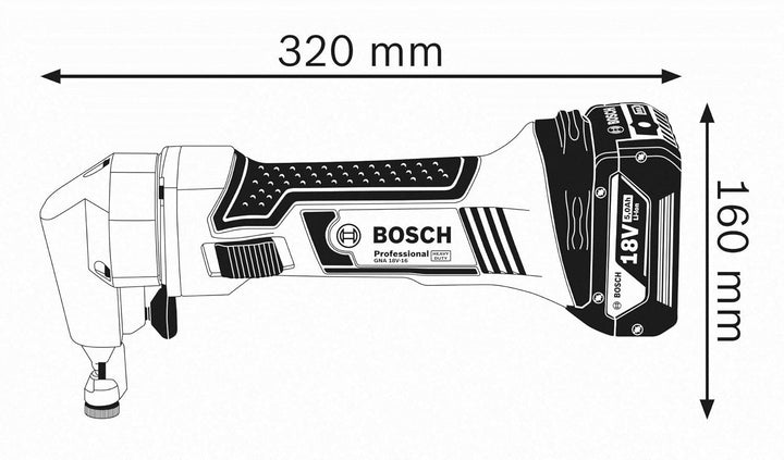 Bosch Professional 18V System Akku Nibbler GNA 18V-16 (ohne Akkus und Ladegerät, im Karton)
