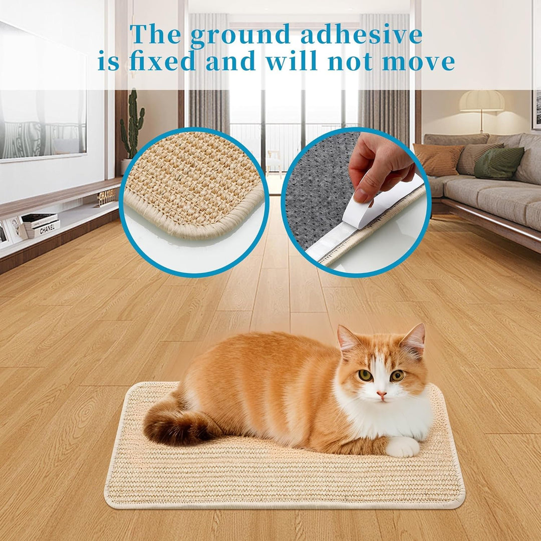 3 Stück Kratzmatte Katze Set,Robust und langlebig,Kratzbretter Katze Sisal,50x25cm,Katzen Kratzbrett