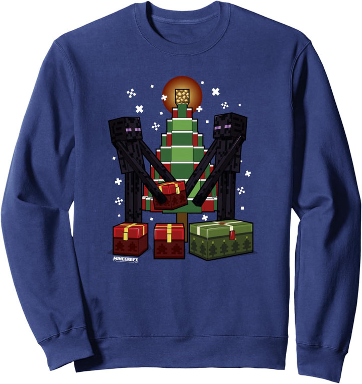 Minecraft Weihnachten Enderman Gift Giving Sweatshirt