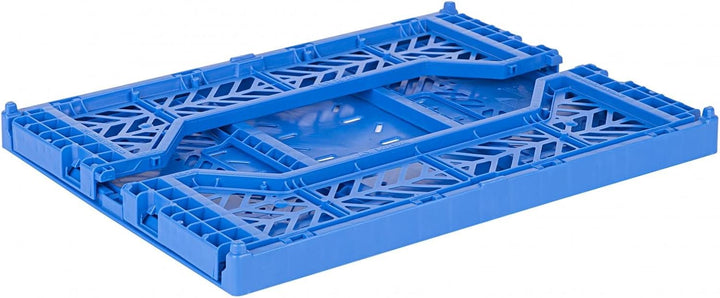 AYKASA Klappkiste, stabile Faltkiste aus Kunststoff, stapelbar, Blue, Midi (40x30x14cm) Blue Midi (4