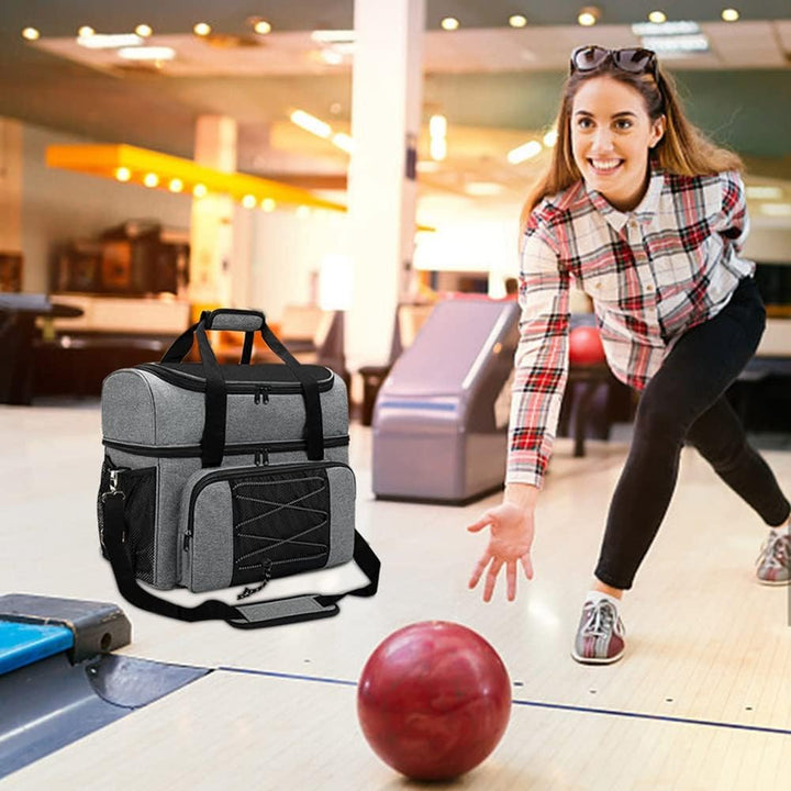Pyatofly Bowlingtasche und gepolsterte Trennwand für Doppelball, 1 Paar Bowling