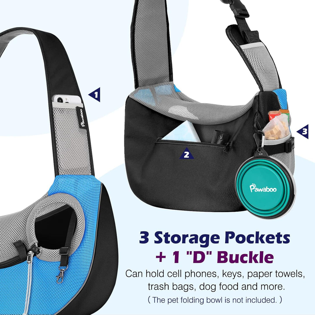 Pawaboo Hundetragetasche, Verstellbare Tragetasche Hund, Haustier Umhängetasche Transporttasche für