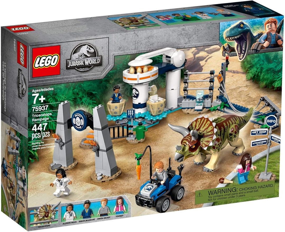 LEGO Jurassic World 75937 Triceratops-Randale, Bauset Mehrfarbig, Mehrfarbig