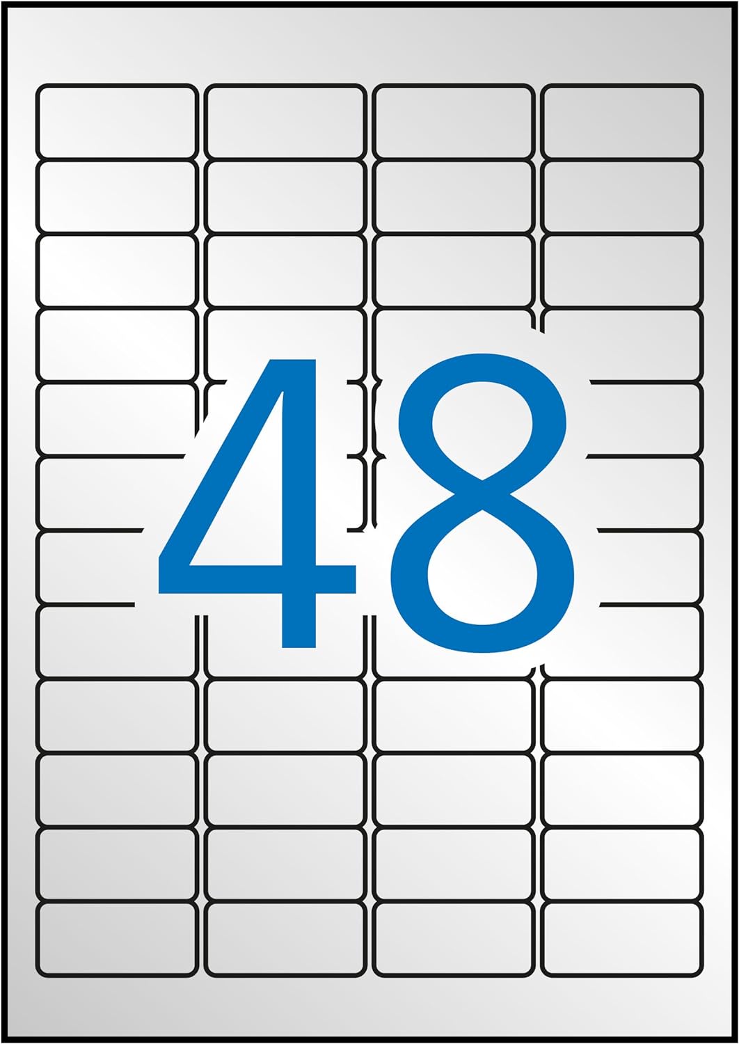 agipa 10066 Typenschild-Etiketten, 45,7 x 21,2 mm, silber 20 hojas silber, 20 hojas silber