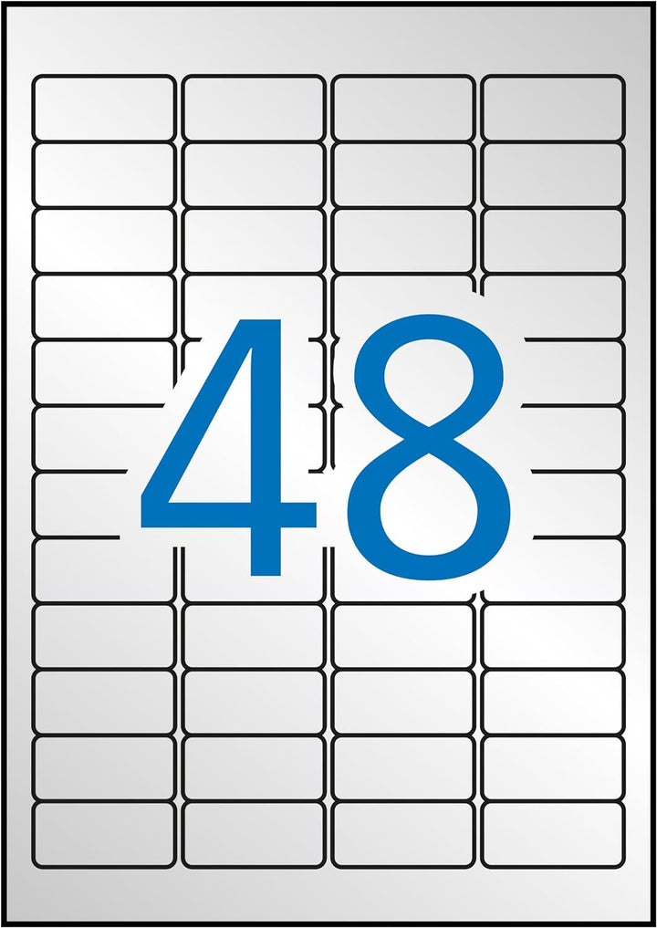 agipa 10066 Typenschild-Etiketten, 45,7 x 21,2 mm, silber 20 hojas silber, 20 hojas silber
