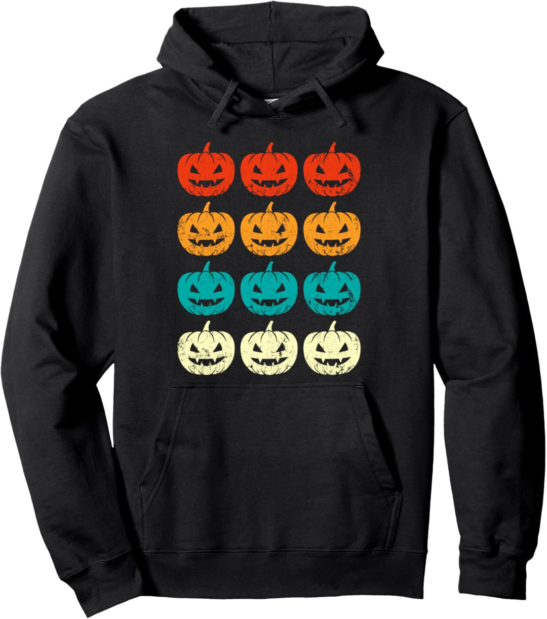Halloween-Kürbisse, retro Pullover Hoodie