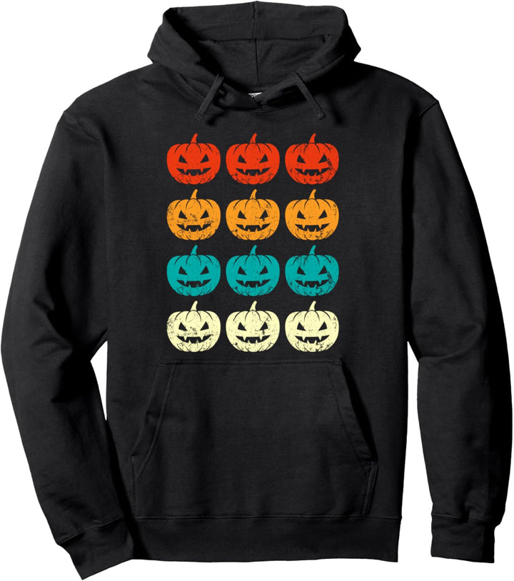 Halloween-Kürbisse, retro Pullover Hoodie