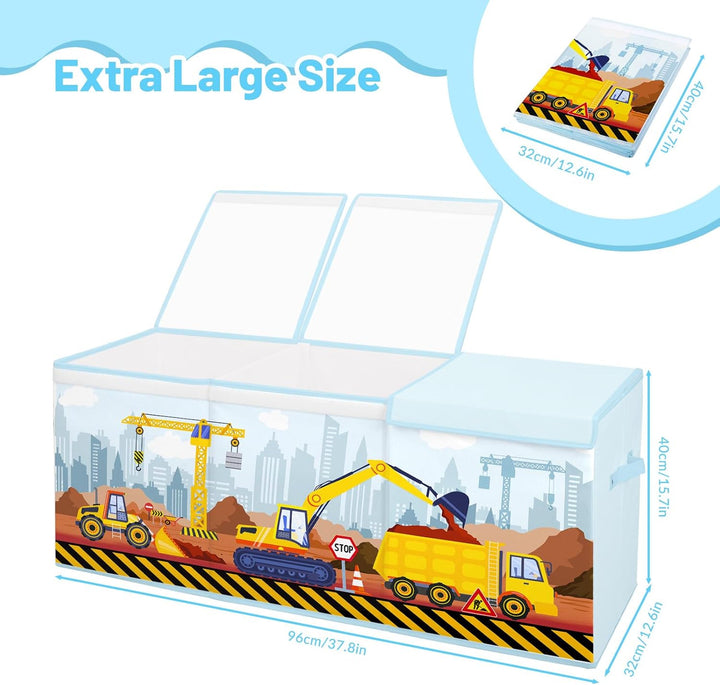 Extra Gross Aufbewahrungsbox, Faltbare Spielzeugkiste mit Deckel&Griff, Oxford spielzeug aufbewahrun
