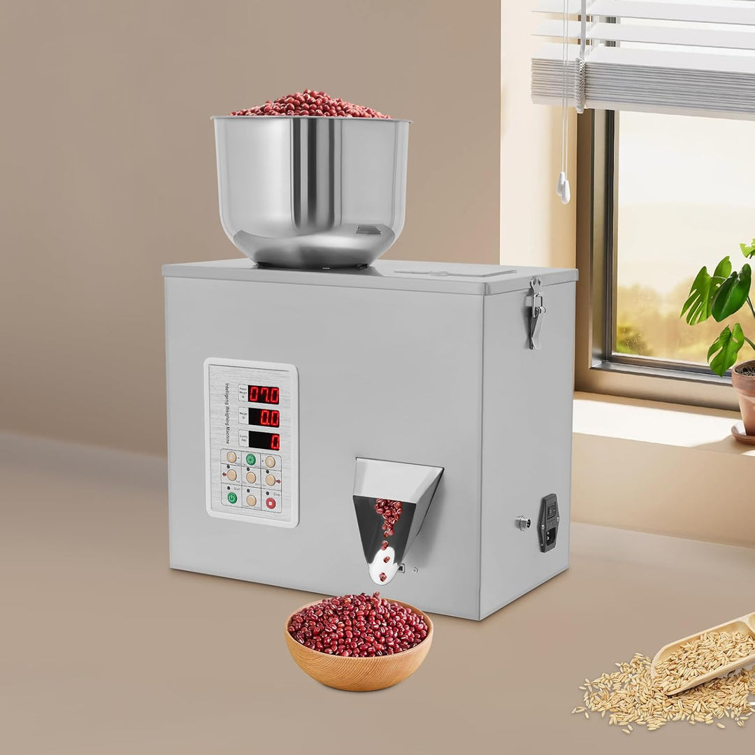 Abfüllmaschine, Verpackungsmaschine, Dosieranlage, 1-50g &amp; 2-5s/Beutel &amp; LCD Display, Edelstahl, für